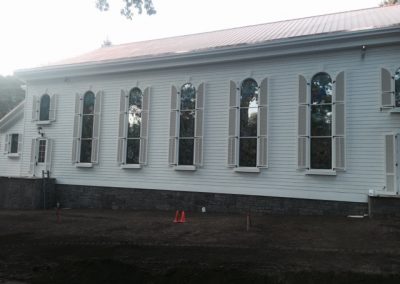 Custom shutters for Greenbrier Chapel.